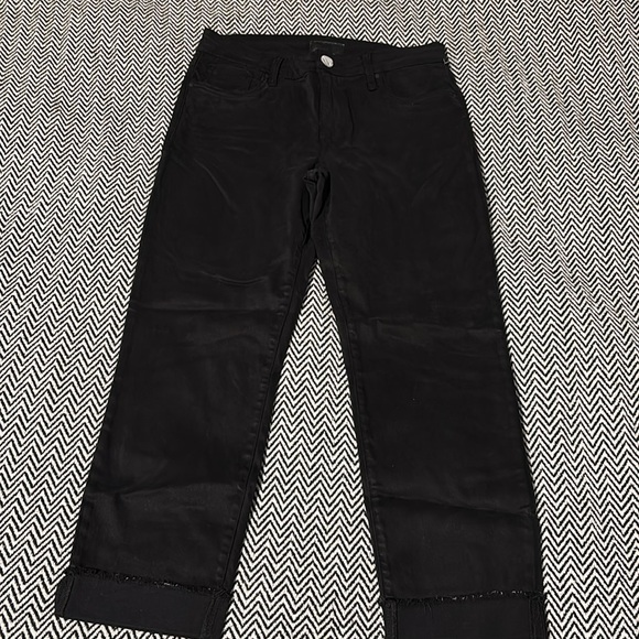 Kut from the Kloth | Amy Crop Straight Leg | Black Ankle Jeans | Sz 6 - Picture 4 of 6